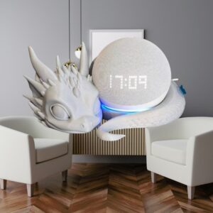 Base Alexa Echo Dot 4 y 5ta generación - Bebe Dragón.