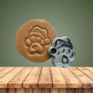 Moldes de Galleta Huella de Perro Navideño